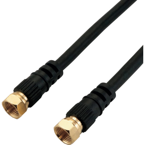 HORIC アンテナケーブル HAT10-SSBK 1m ブラック 両側ネジ式コネクタ HAT10－SSBK 60本まとめ売り 60本 【まとめ売り商品】