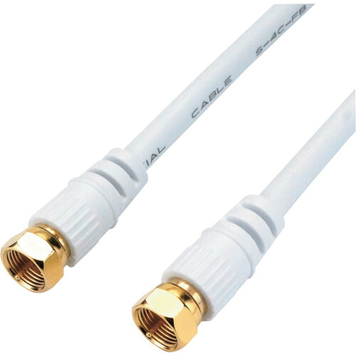 HORIC アンテナケーブル HAT70-115SSWH 7m ホワイト 両側ネジ式コネクタ HAT70－115SSWH 15本まとめ売り 15本 【まとめ売り商品】