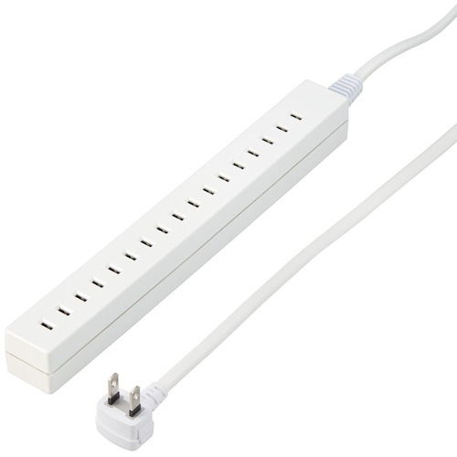 YAZAWA 差込みフリータップベーシックホワイト2.5m H85025WH2 10個まとめ売り 10個 【まとめ売り商いもの】