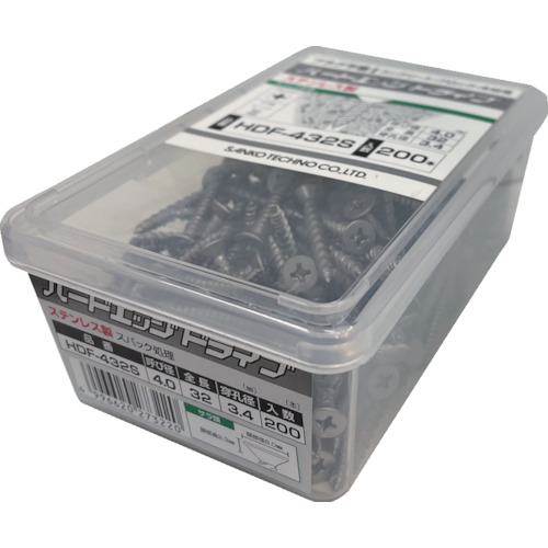 サンコー テクノ HDF-575S ハードエッジドライブ HDF-S印字機 ステンレス鋼製 60本入 15PKまとめ売り 15PK 【まとめ売り商いもの】
