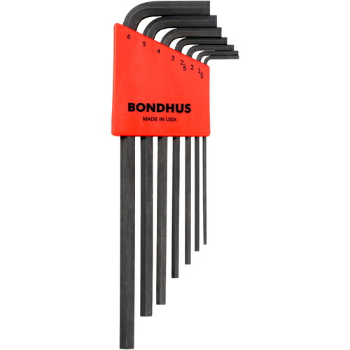 BONDHUS 六角L-レンチ HLX7M ロング セット7本組(1.5-6mm) No.12192 50Sまとめ売り 50S 【まとめ売り商品】