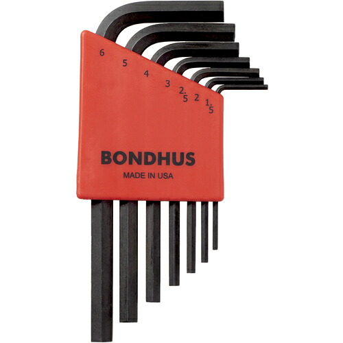 BONDHUS 六角L－鍵 HLX7MS 遊撃手 書き割り7本組(1.5－6粍) No.12292 50Sまとめ売り 50S 【まとめ売り商いもの】