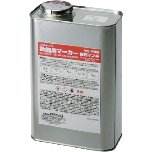 桜 鋼材用目じるし置き換えインク HPKK1000ML-19R 赤 10缶まとめ売り 10缶 【まとめ売り商いもの】