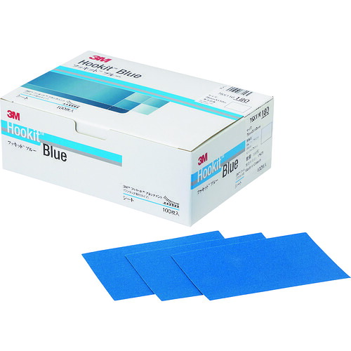 3M ブルーサンディングシート H/SHT 180 75X110B 75X110mm ＃180 (100枚入) 4箱まとめ売り 4箱 【まとめ売り商品】