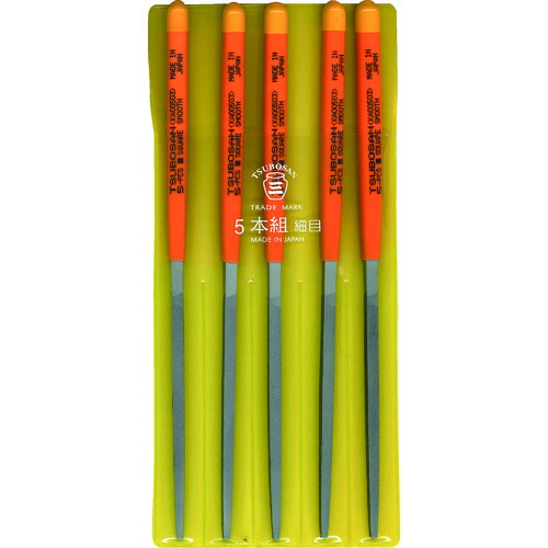 ツボサン 組ヤスリ KA005-03 5本組 角 細目 5Sまとめ売り 5S 【まとめ売り商品】