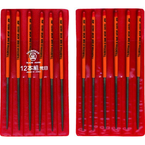 ツボサン 組ヤスリ KA012-01 12本組 角 荒目 5Sまとめ売り 5S 【まとめ売り商品】