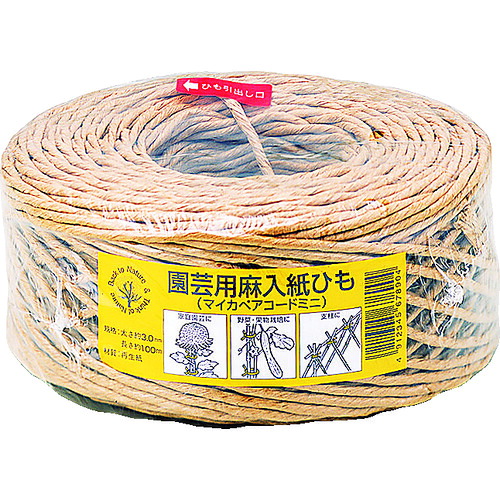 石本 園芸用麻入紐 MPCM 3X100m 50巻まとめ売り 50巻 【まとめ売り商品】