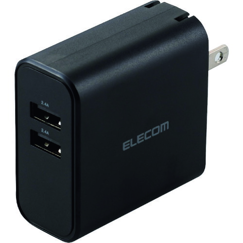 ELECOM AC充電器 MPA-ACU05BK 24W USB Type－A(メス)2ポート ブラック 20個まとめ売り 20個 【まとめ売り商品】 43,086円