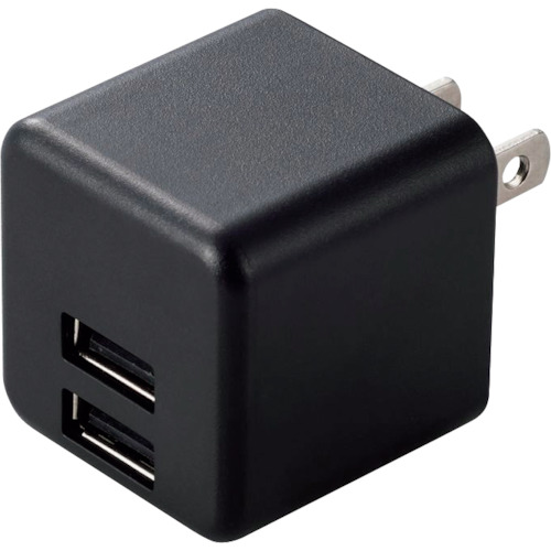 ELECOM AC申し受ける器 MPA-ACU11BK 2.4A最終生産物 USB－A刃針2界面 正六面体型 黒いこと 40個まとめ売り 40個 【まとめ売り商いもの】