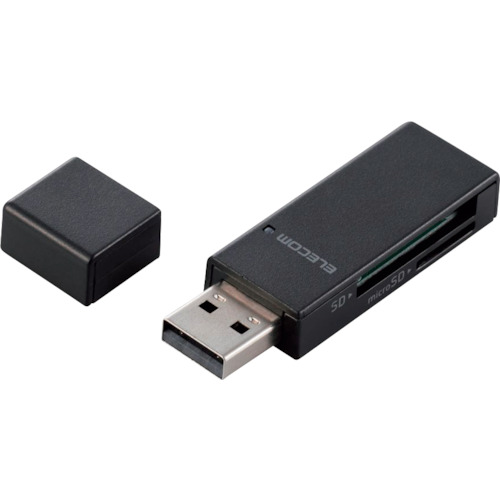 ELECOM 歌留多愛読者 MR-D205BK 突っ支い棒印字機 USB2.0相応う SD+microSD相応う 黒いこと 60個まとめ売り 60個 【まとめ売り商いもの】