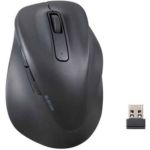 ELECOM マウス M-XGL30DBSKBK EX－G 右手専用 Lサイズ 無線2.4GHz 5ボタン 抗菌 静音設計 ブラック 24個まとめ売り 24個 【まとめ売り商品】