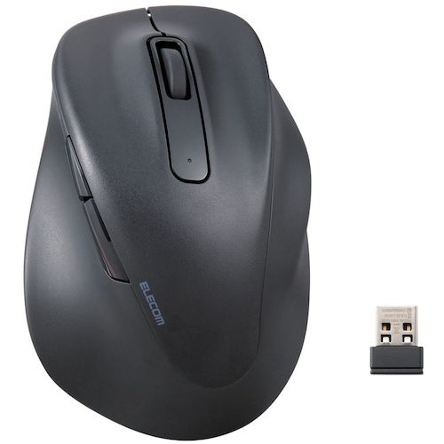ELECOM マウス M-XGXL30DBSKBK EX－G 右手専用 XLサイズ 無線2.4GHz 5ボタン 抗菌 静音 ブラック 24個まとめ売り 24個 【まとめ売り商品】