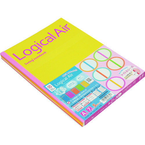 ナカバヤシ ロジカル・エアーノートA罫/B5/30枚/5冊風呂敷き包み NO-B546A-5P 32PKまとめ売り 32PK 【まとめ売り商いもの】
