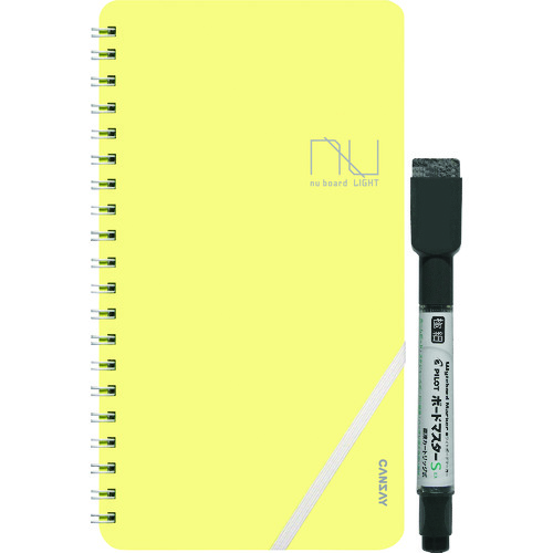 欧文印刷 ノート型ホワイトボード NULT01YW04 nu board LIGHT イエロー 113×204mm 10冊まとめ売り 10冊 【まとめ売り商品】
