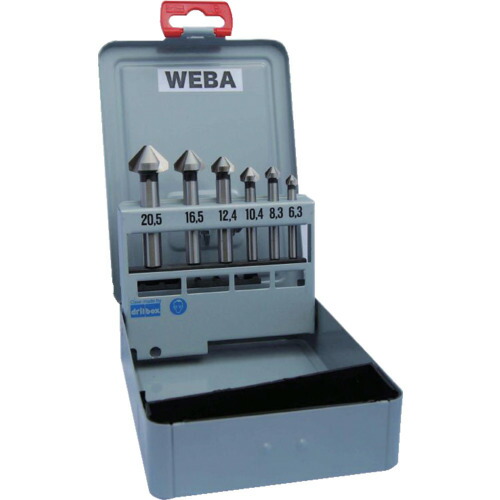 WEBA カウンタシンク NO.1 No.1 90°3枚刃 HSS 6本組書き割り