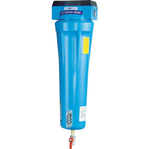 日本精器 高性能大気圏こし器25A0.01ミクロン(ドレンコック付) NI-AN5-25A-DL-DV