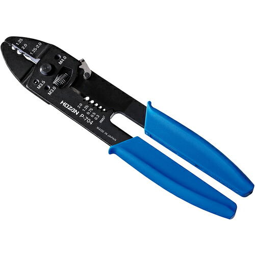 HOZAN 圧着工具 P-704 205mm 10丁まとめ売り 10丁 【まとめ売り商品】