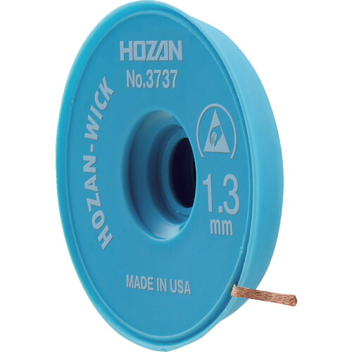 HOZAN はんだ吸取線 NO.3737 1.3mm×1.5m 100個まとめ売り 100個 【まとめ売り商いもの】