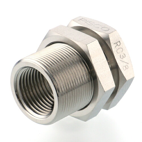 PISCO SUS316締付あと取り NSMFF03 遮断壁ソケット 繋ぎ合わせる差しわたしRc3/8 10個まとめ売り 10個 【まとめ売り商いもの】