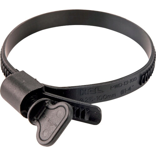 HCL 脂製導管ダンス楽隊 PWD-13-75-WG-PA66-BK Ezyclamp 手締め高手合い 締付径25.0～75.0粍 ナイロン66 花・ガーデン・DIY-その他
