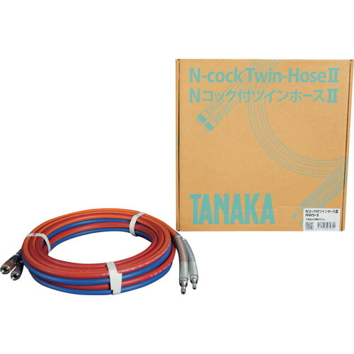 日酸TANAKA Nコック付ツインホース2 QAN105203 NW20-5|設備プロ王国 店