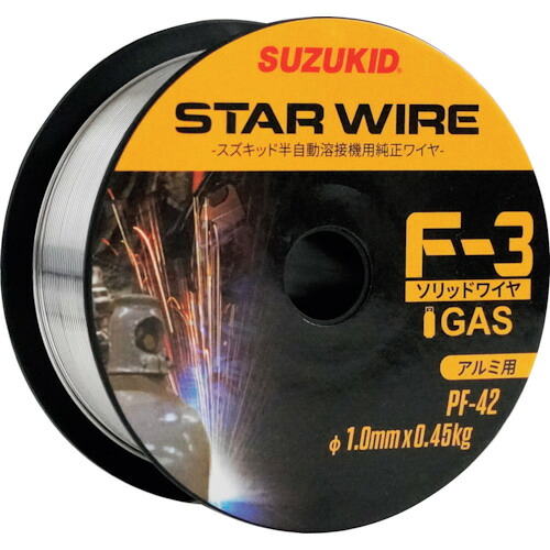 SUZUKID 溶接用針金 PF-42 はやりっ児針金F－3 軽銀用ソリッドワイヤ 1.0φ×0.45kg 20巻まとめ売り 20巻 【まとめ売り商いもの】