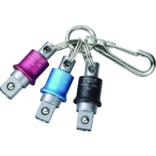 TOP 携帯用インパクトソケットホルダー PSH-3BRBKN 差込角9.5mm 3色セット 6個まとめ売り 6個 【まとめ売り商品】