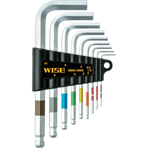 WISE ボールポイントレンチ SBNC-900S 9本セットNC(ショートサイズ) 6組まとめ売り 6組 【まとめ売り商品】｜設備プロ王国　店
