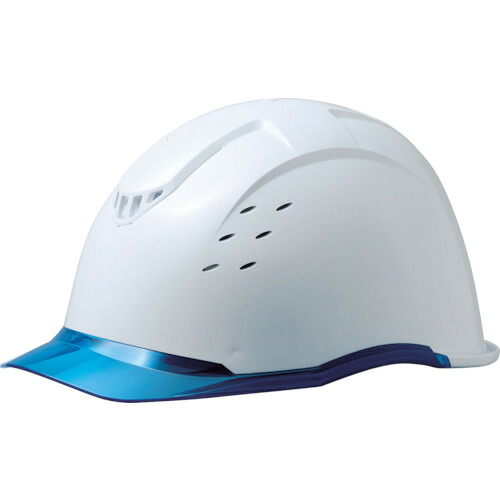 ミドリ安全 PC製ヘルメット SC-13PCLVRA-KP-W/BL 高通気タイプ 透明バイザー 20個まとめ売り 20個 【まとめ売り商品】