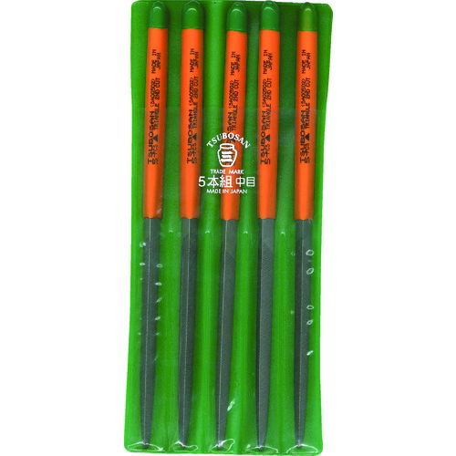 ツボサン 組ヤスリ SA005-02 5本組 三角 中目 5Sまとめ売り 5S 【まとめ売り商品】