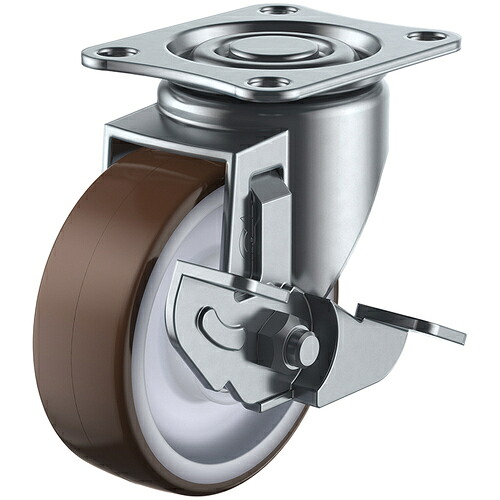 ユーエイ プレート式 SG-75UHFDS 自在 キャスター ウレタン 車輪径75mm ストッパー付き Sタイプ SG-DS型 取付寸法55×42 35個まとめ売り 35個 【まとめ売り商品】