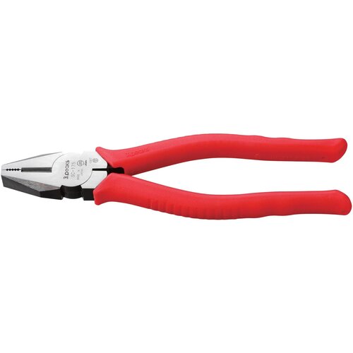 スリーピークス ペンチ(JIS付) SC-175Z エラストマーグリップ 192mm 6丁まとめ売り 6丁 【まとめ売り商品】