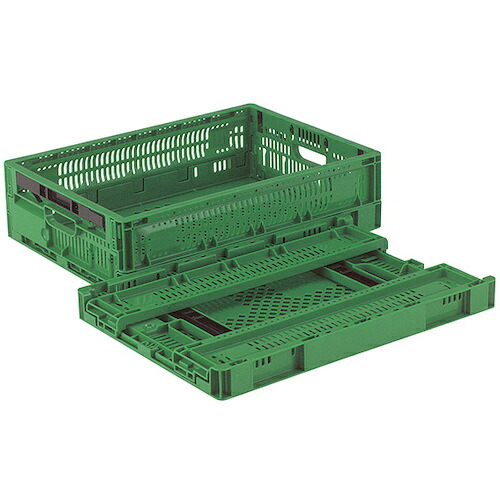 RISU 折りたたみ入れもの RS-MM17S 515519 RS入れものRS－MM17S(薄型折りたたみ入れものワンタッチ) 緑 10個まとめ売り 10個 【まとめ売り商いもの】