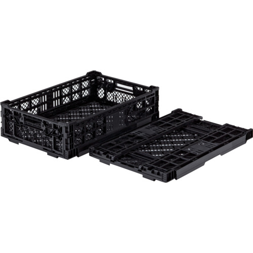 サンコー 折りたたみコンテナー SKO-EP29A-B-BK 556220 オリコンEP29A－B黒 10個まとめ売り 10個 【まとめ売り商品】