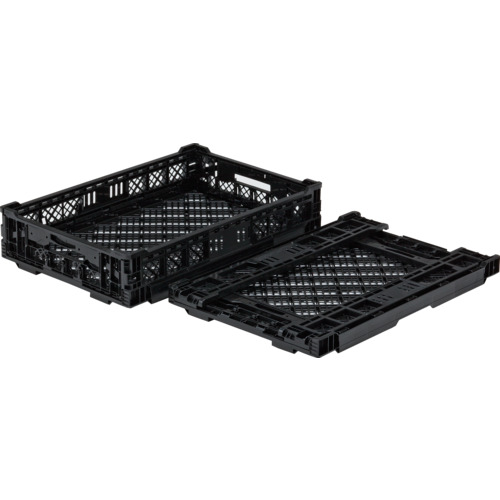 サンコー 折りたたみ容れもの SKO-EP22A-C-BK 556420 オリコンEP22A-C黒 10個まとめ売り 10個 【まとめ売り商いもの】