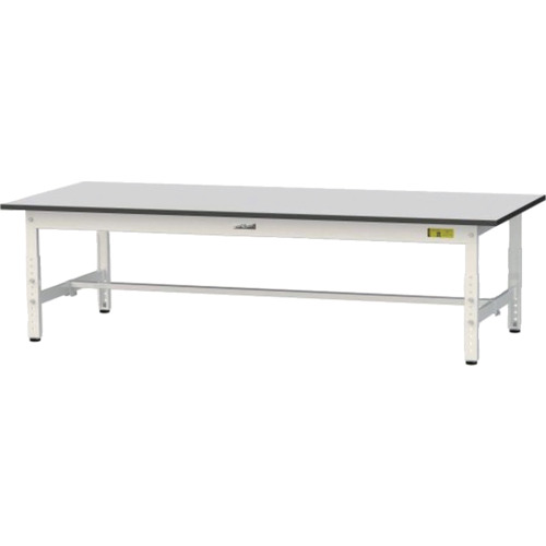 ヤマテック ワークテーブル150シリーズ SURAL-1875-GYW 高さ調整タイプ低床用 RoHS2指令対応塩ビシート天板 W1800×D750×H401～H576mm