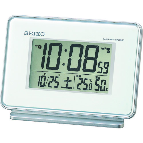 SEIKO 温湿度付き電波時計 SQ767W 60個まとめ売り 60個 【まとめ売り商品】