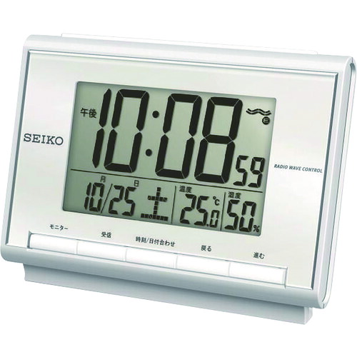 SEIKO 温湿度付き電波時計 SQ698S 48個まとめ売り 48個 【まとめ売り商品】