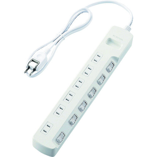 ELECOM 省エネ水道栓 T-E6A-2610WH 個別取り替えっこ ホコリシャッター付 6個口 1m 白いこと 20個まとめ売り 20個 【まとめ売り商いもの】