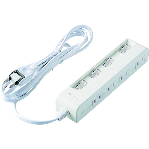 ELECOM 省エネ水道栓 T-E5C-2420WH 個別取り替えっこ 横挿し 4個口 2m 白いこと 20個まとめ売り 20個 【まとめ売り商いもの】