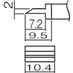 白光 こて先 T12-1401 箆 10.4 10本まとめ売り 10本 【まとめ売り商いもの】