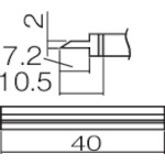 白光 こて先 T12-1406 箆 40 10本まとめ売り 10本 【まとめ売り商いもの】