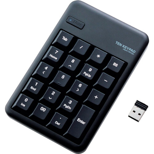ELECOM 2.4GHzワイヤレステンキーパッド TK-TDM017BK 黒いこと 20個まとめ売り 20個 【まとめ売り商いもの】