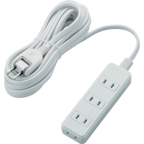 ELECOM ワット数水道栓(雷かばい立て・砂ぼこりシャッター) T-KST02-22450WH 4個口 5m 白いこと 30個まとめ売り 30個 【まとめ売り商いもの】