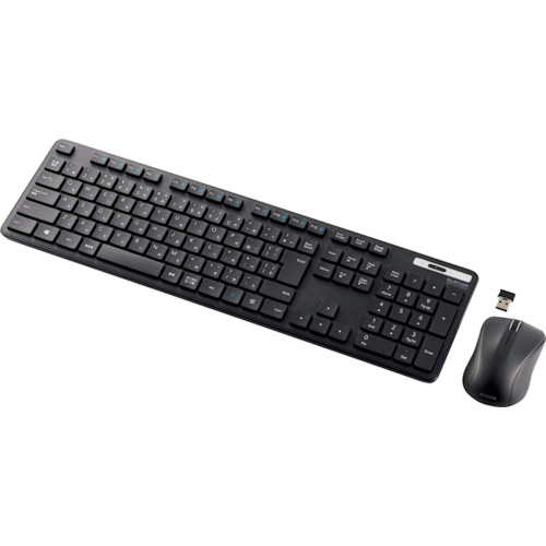 ELECOM 無線キーボード TK-FDM110MKBK 薄型 メンブレン式 抗菌 フルサイズ マウス付 ブラック 10個まとめ売り 10個 【まとめ売り商品】