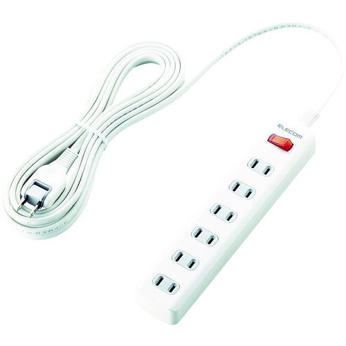 ELECOM 事務室用水道栓 T-K3A-2650WH 一括取り替えっこ付 雷差し固める水道栓 6個口 5m 20個まとめ売り 20個 【まとめ売り商いもの】