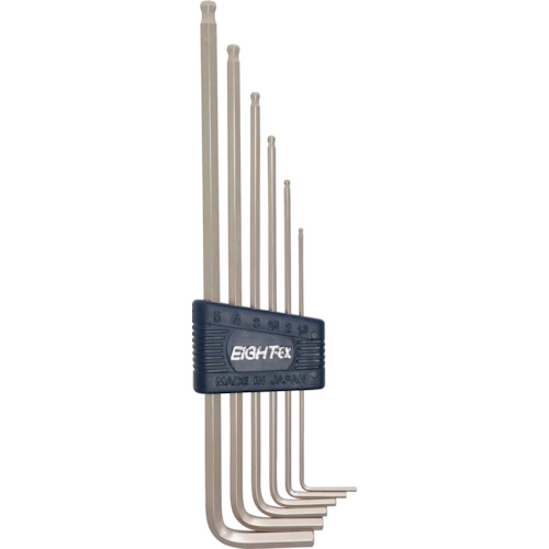 EIGHT 六角棒スパナ TLS-6 テーパーヘッド エキストラロング6本セット 1.5～5mm 10Sまとめ売り 10S 【まとめ売り商品】
