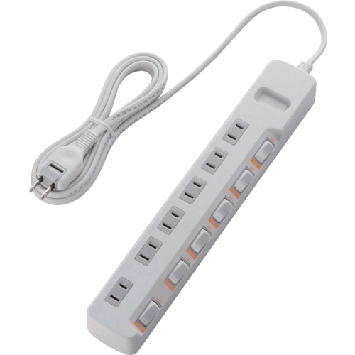 ELECOM 省エネタップ T-K5B-2625WH 無灯個別スイッチ 雷ガード付 6個口 2.5m ホワイト 20個まとめ売り 20個 【まとめ売り商品】