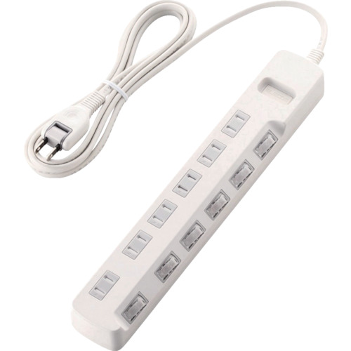 ELECOM 雷ガードタップ T-K6A-2625WH 個別スイッチ シャッター付 6個口 2.5m ホワイト 20個まとめ売り 20個 【まとめ売り商品】