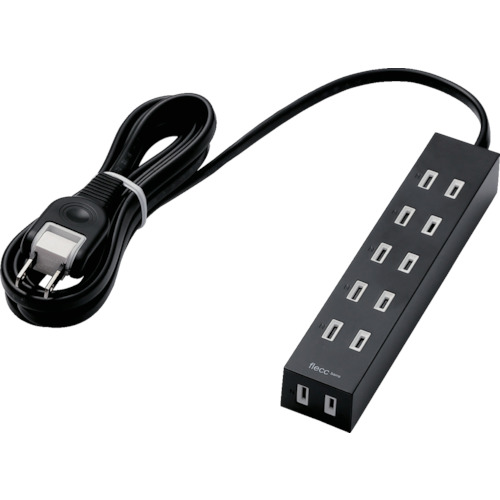 ELECOM シャッター水道栓 T-NFL01-2620BK flecc barra 6個口 2.0m 黒いこと 30個まとめ売り 30個 【まとめ売り商いもの】